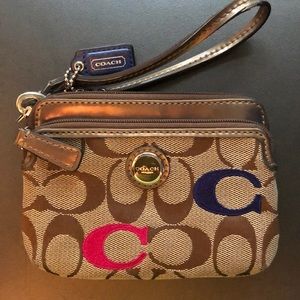 Coach 2 Pocket Mini Wristlet